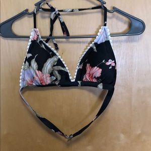 Floral bikini top